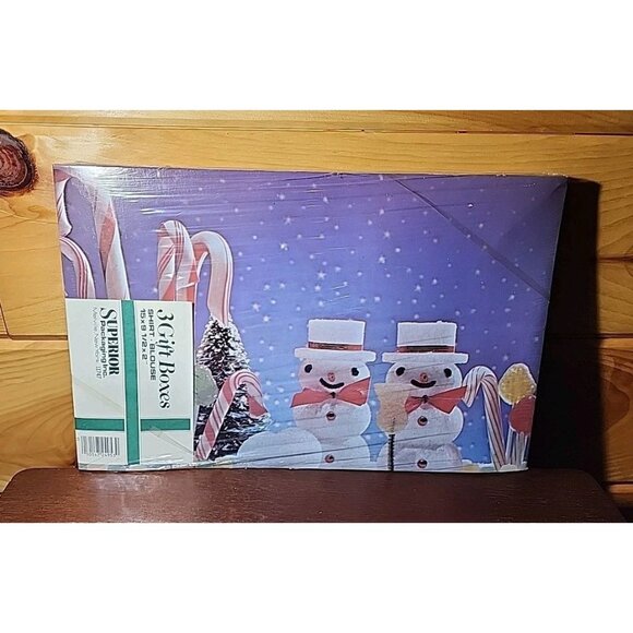 Vintage Christmas Gift Boxes Set Of 4 New Old Stock - Picture 1 of 7